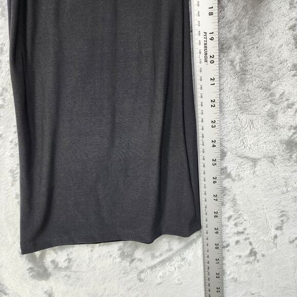 J Mode USA Pants Womens XL Black Pull On Wide Leg Flare Fold Over Waist Stretch - Picture 10 of 12